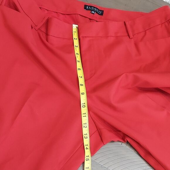 Eloquii Kady Red Ankle Length Dress Pants Sz 20R - Picture 10 of 11